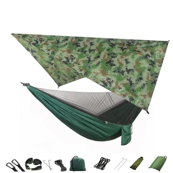 Tente Hamac Night Cat 4 En 1 – Avec Bâche De Pluie Et Moustiquaire – 1 Personne