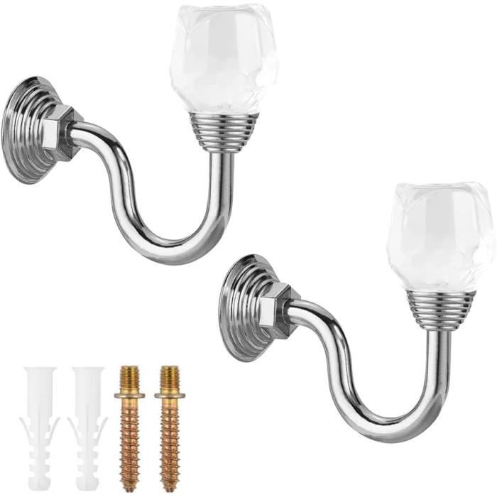 Embrasses De Rideaux Autocollantes Dorées - Lot De 2, Sans Perçage, Pour Tous Types De Rideaux