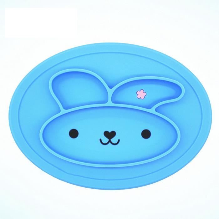 Assiette Bebe Bol Bebe Sans Bpa Assiette Bebe Silicone Assiette Bebe Antiderapante Antichute Avec Compartiment Lapin Bleu Cdiscount Pret A Porter