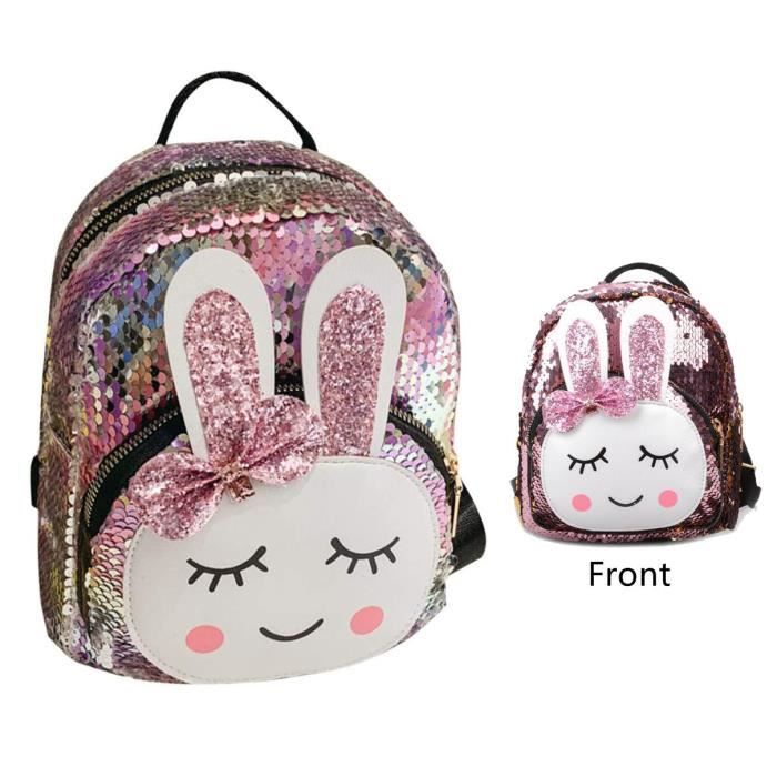 Sac A Dos Enfant Graffiti Sac a Dos Paillettes reversible de Filles Sac d ecole de Paillettes de Mode pour Maternelle Voyage Lapin Cdiscount Bagagerie Maroquinerie