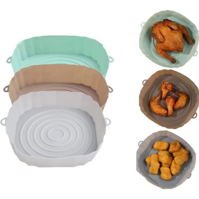 Pot En Silicone Air Fryer,Pas De Nettoyage Dur Du Panier À Friteuse À Air De Remplacement Des