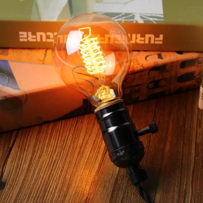 KINGSO E27 Edison Ampoules à Incandescence G80 60W 220V Globe Lampe