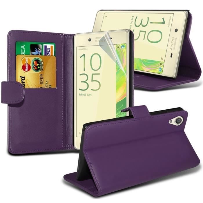 Coque Portefeuille Ekono Noir Pour Sony Xperia J (ST26i/a) - Cuir écologique - Neuf