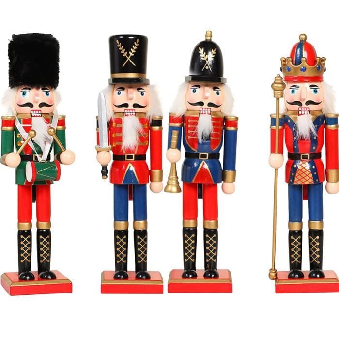 Décorations Sapin Noël Casse-noisette En Bois – Lot De 12, à Suspendre, 8,9 X 7,4 Cm