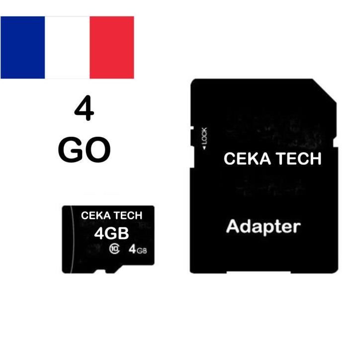 Carte Mémoire compatible myPhone POWER , CEKA TECH® Micro-SD 4Go classe 10  avec adaptateur SD - Cdiscount Appareil Photo