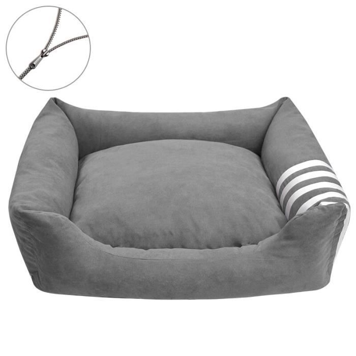 Canapé-Lit Pour Chien Grand Format - Jusqu'à 27 Kg - Housse Amovible Lavable - Fond Antidérapant - Beige - 99 X 71 X 40 Cm
