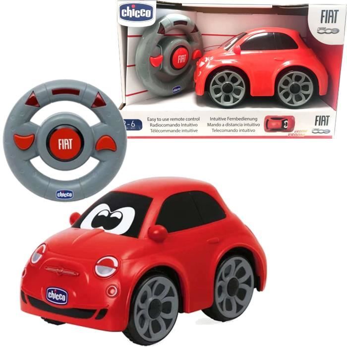 Jouet radiocommandé - CHICCO - Fiat 500 - Rouge - Intérieur - Mixte