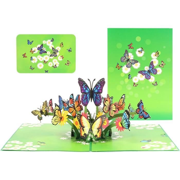 Carte Fête Des Mères Jolie Carte Papillon Dansant Pour Une Maman, Carte D' Anniversaire De Mamans, Carte Faite U00e0 La Main, Carte De Luxe, Carte Pour Maman, Carte Pour Mu00e8re, Carte De Luxe