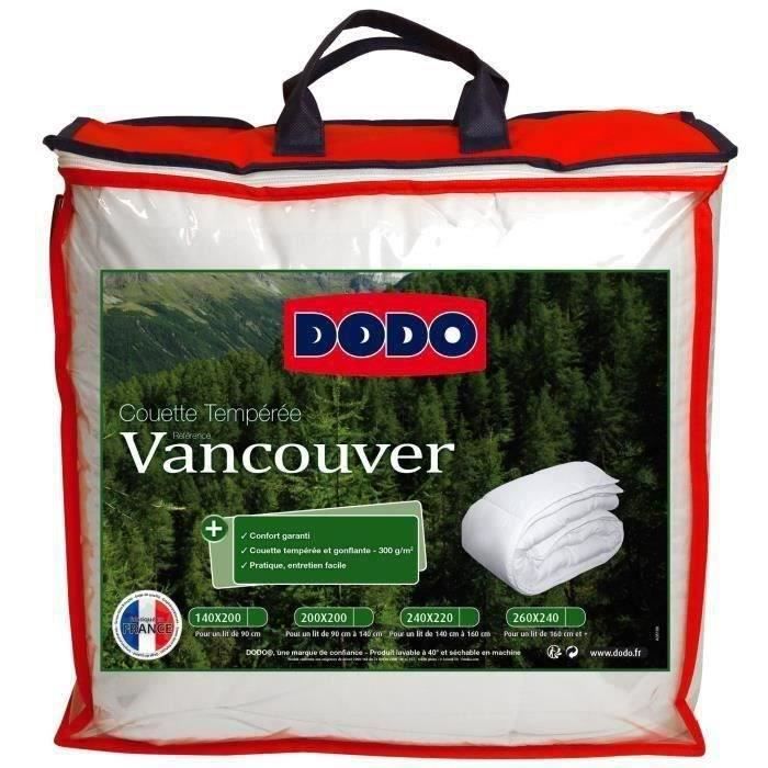 Couette Tempérée - DODO - Vancouver - 200 x 200 cm - Blanc