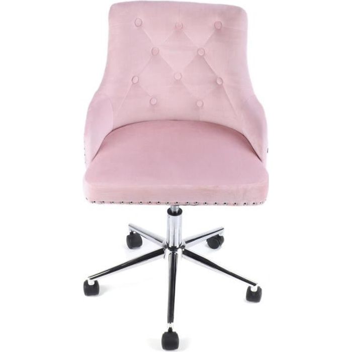 Costway chaise de coiffeuse en velours, tabouret de bar réglable en hauteur  13cm,pivotant à 360°avec dossier rond&base en métal(gris) - Conforama