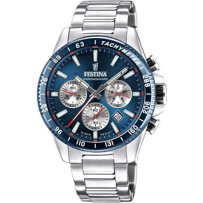 Montre Swiss Alpine Military 7078.9 Homme - Chronographe Suisse Acier Inoxydable Étanche 100m