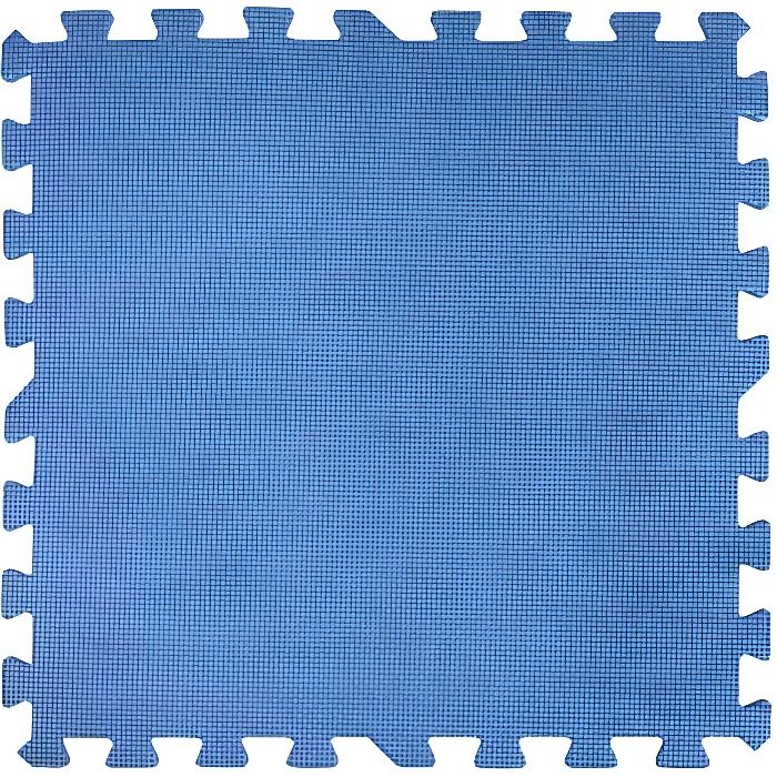 Lot de 9 dalles de protection de sol 50 x 50 cm bleues épaisseur 8 mm pour piscine - Gré Bleu
