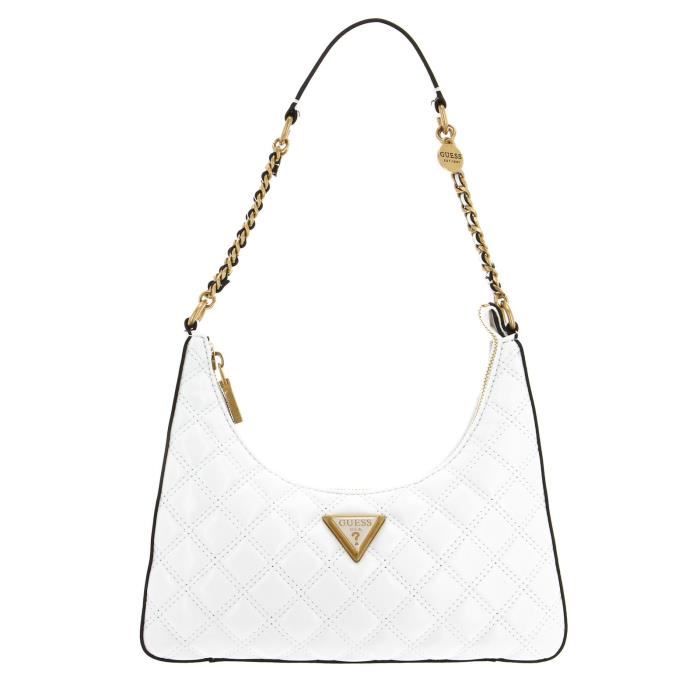 GUESS Giully Top Zip Shoulder Bag White [214593] sac à épaule sacoche