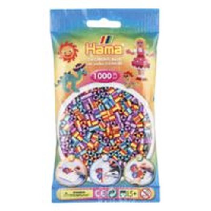 Perles à repasser bicolores Hama Multicolore - assort. - Midi (Ø5mm) - 1000 perles