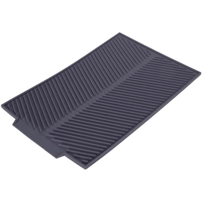 Tapis Égouttoir Étroits 70x10 Cm En Silicone Gris - Antidérapant Robinet