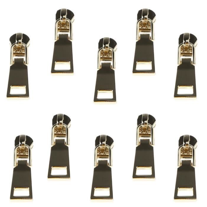 5pcs fermetures à glissière en métal détachables curseurs - France