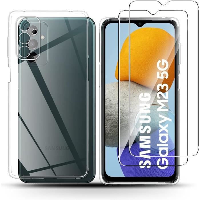 Coque pour Samsung Galaxy M23 5G+Galaxy M23 Protecteur d'écran 2,film de  dureté 9H en verre trempé ultra fin flexible en s B - Cdiscount Téléphonie