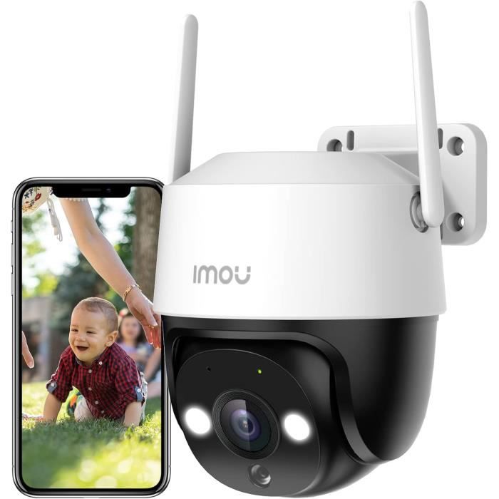 Imou 2K 3MP Caméra Surveillance WiFi Extérieure 360° Vision Nocturne Couleur 30M Détection des Personnes et Véhicules Suivi Intelligent Étanche IP66 WiFi 2.4GHz et Wi FI 6 Audio Bidirectionnel