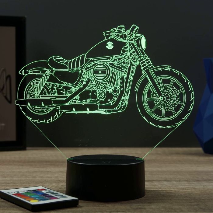 Lampe De Chevet / Veilleuse 3D à Silhouette Artistique - Télécommande - 16 Couleurs - Fabriqué En France