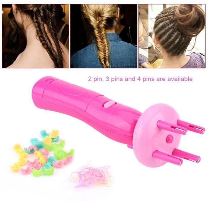Outil De Tressage Automatique Pour Cheveux - Coiffure électrique Pour Filles, Enfants - Fonctionne Avec 2 Piles AA - Jouet Salon Et DIY