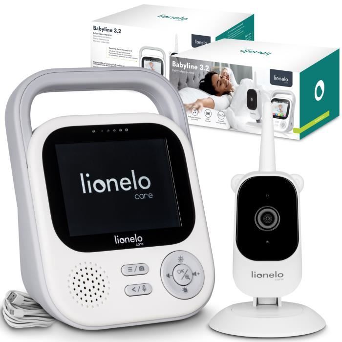 LIONELO Babyline 3.2 - Babyphone vidéo - Sans fil WiFi - Communication  bidirectionnelle - Vision Nocturne - Zoom x 3s - Cdiscount Puériculture &  Eveil bébé