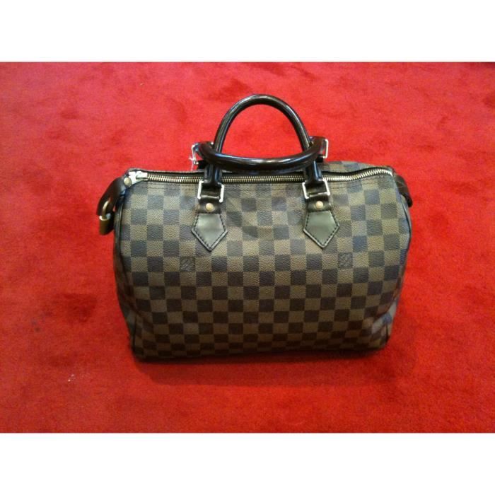 Sac Louis Vuitton Speedy 30 en toile damier - Achat / Vente Sac Louis Vuitton Speedy 3 - Cdiscount