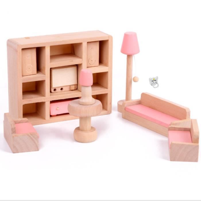 SAL Mini ensemble de meubles en bois de simulation réaliste pour accessoire  de maison de poupée 1:12 (salon)7388289421581 - Cdiscount Jeux - Jouets