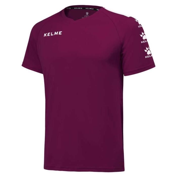 T-shirt de football KELME Lince pour enfant taille XXL couleur grenat-blanc T-shirt de football KELME Lince pour enfant taille XXL couleur grenat-blanc
