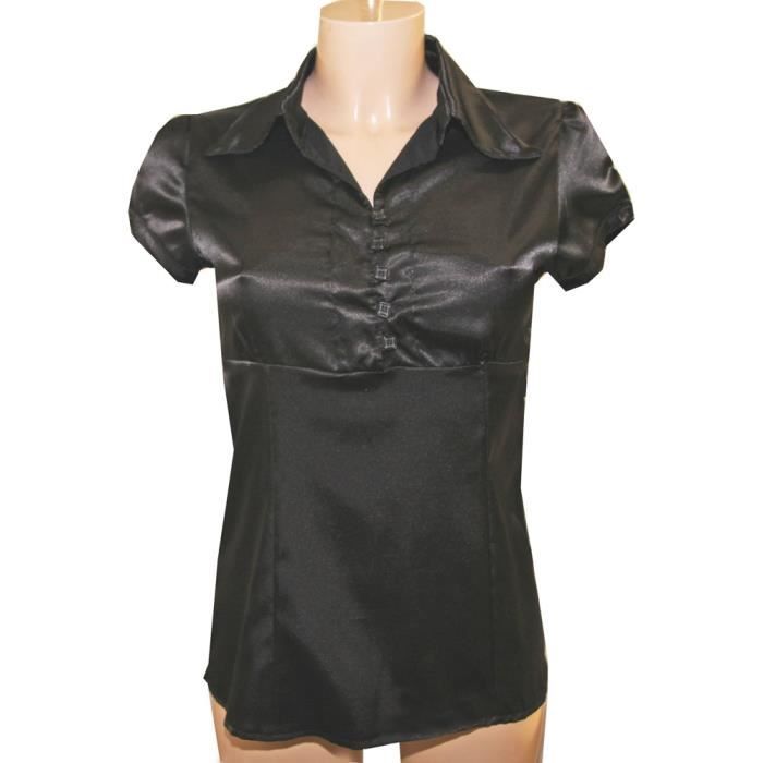 en coloris Noir Femme Vêtements Tops Manches courtes Blouse Satin P.A.R.O.S.H 