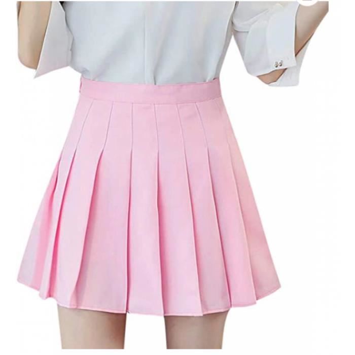 Jupe pour Femme Courte Carreaux Mini Jupe pliss e Patineuse Jupe