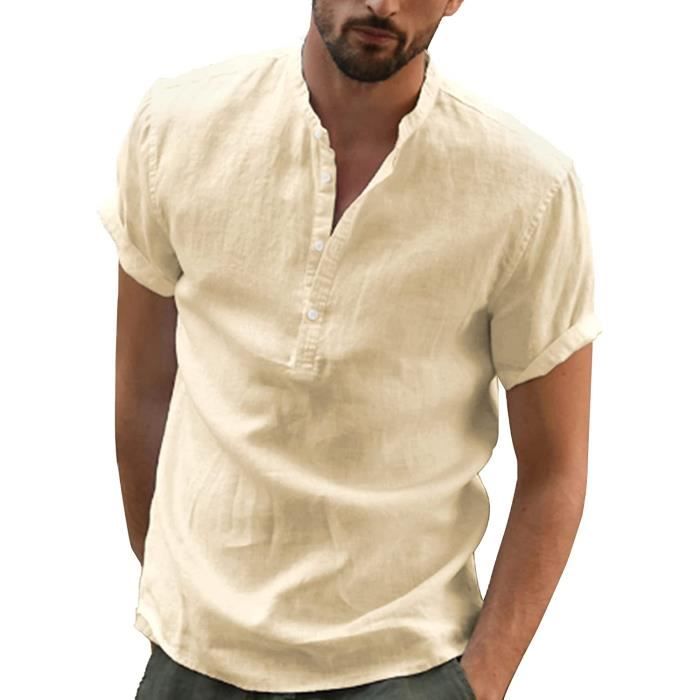 Tuta Intera Uomo Muscle Alive - Tutina In Cotone Elasticizzato Con Henley A Maniche Corte, Super Confortevole