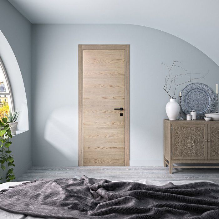 Bloc porte avec huisserie réversible et ajustable - OPTIMUM - Premium - Noisette - H 204 x Ep 44 x L 83 cm