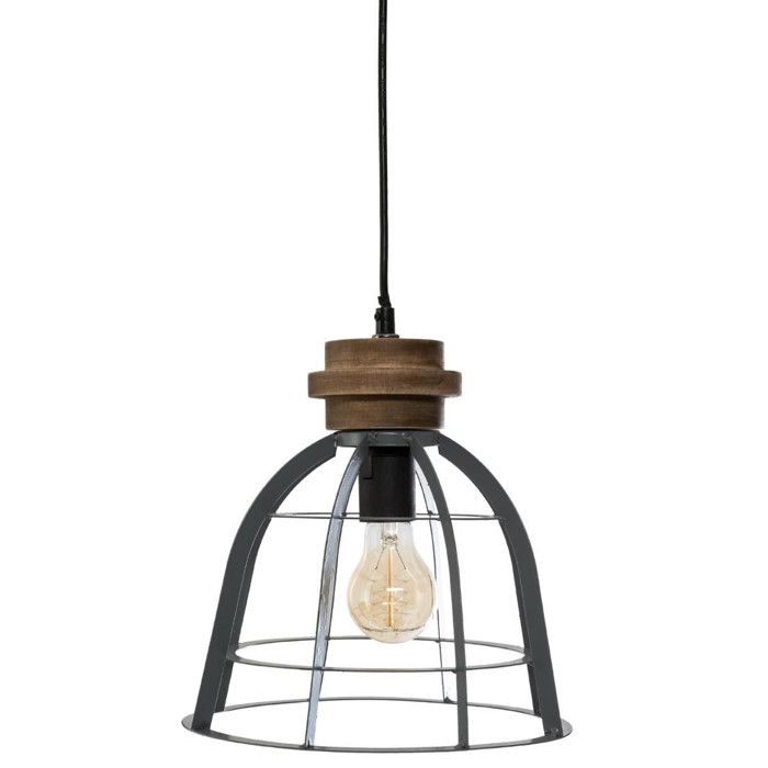 Lampe Suspension en Métal Derevo 25cm Gris