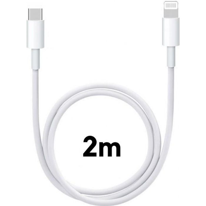 Câble USB Chargeur pour iPhone - Lot de 5 - 2M Blanc - Cdiscount