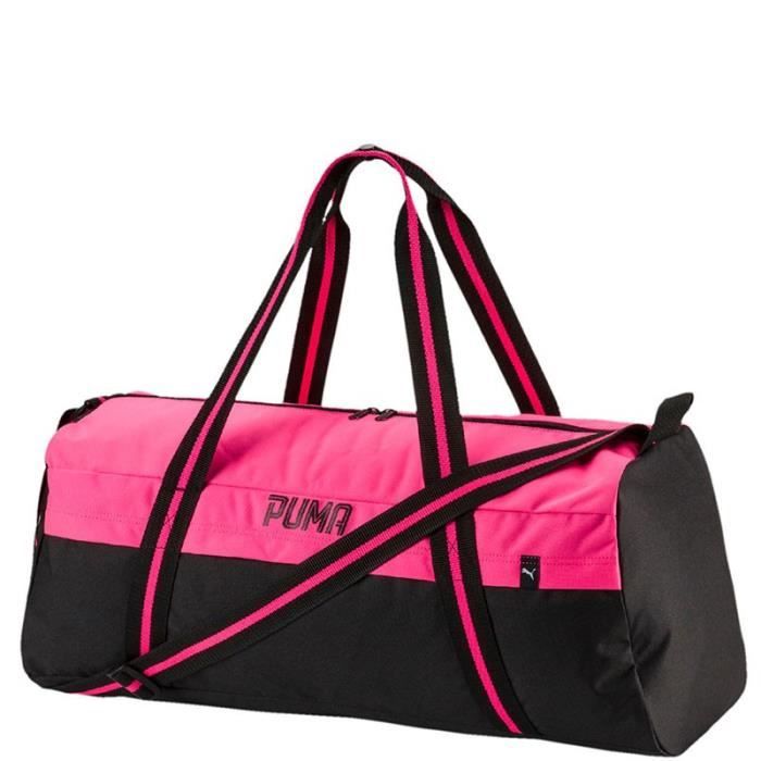 sac de sport puma rose et noir