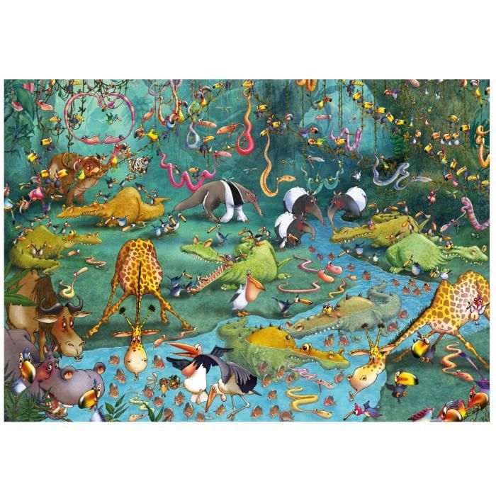 Puzzle Michele Wilson 50 Pièces – Poissons Tropicaux – En Bois – Occasion, Complet