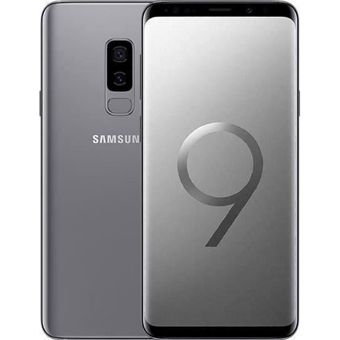 Vente T&eacute;l&eacute;phone portable Samsung Galaxy S9+ 64 go Gris titane - Double sim - Reconditionné - Très bon état pas cher
