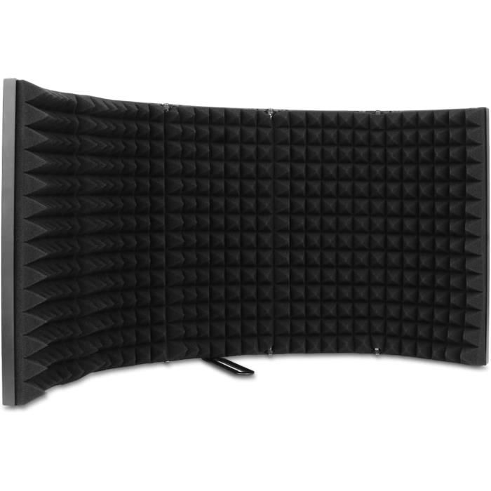 Depusheng Couvercle D'Isolation Microphone 3 Panneaux Insonorisant Réglable - Pare-Brises Anti-Bruit Avec Pinces