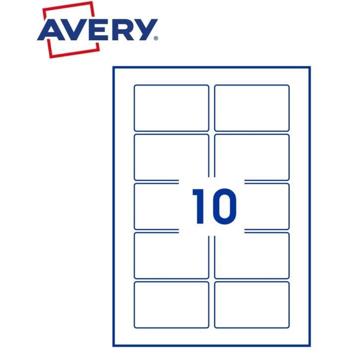 BaiWay Lot De 100 Feuilles D'étiquettes Autocollantes Universelles