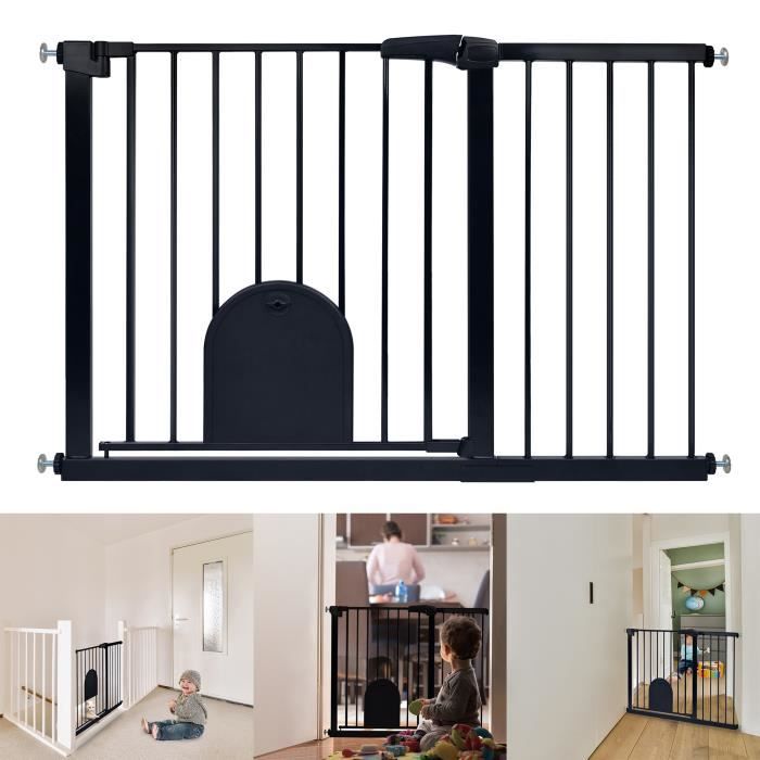 Meilleurs prix pour Barrière de sécurité 105 à 115cm pour escalier de barrière de porte porte pour animaux de compagnie barrière de sécurité SUUSOLNY