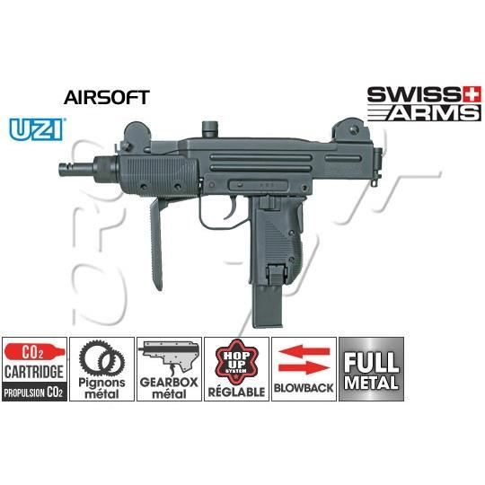 Pistolet Mitrailleur Uzi Protector Co2 Swiss Arms Prix Pas Cher Cdiscount