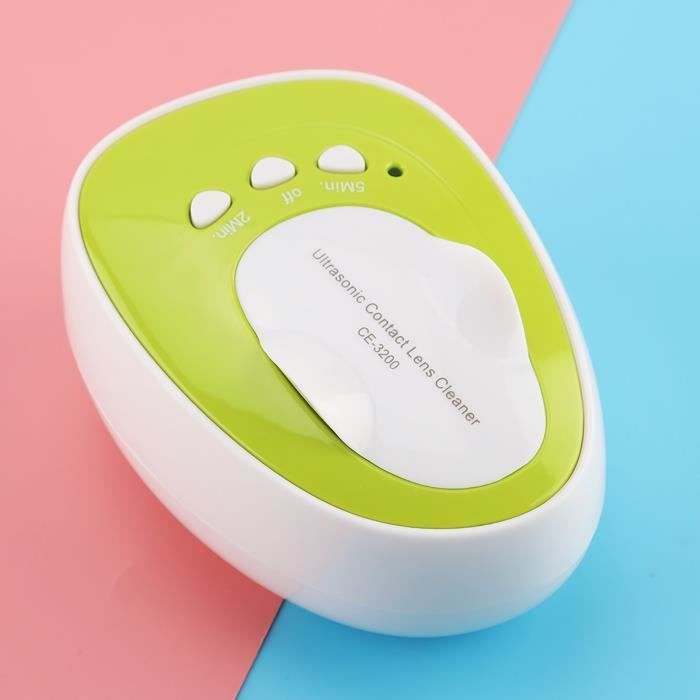 Tbest Nettoyant pour lentilles de contact Nettoyeur de lentilles de contact à ultrasons Boîtier