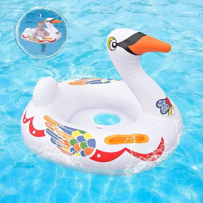 Siège Piscine Enfant – Bouée Gonflable Réglable Avec Double Airbag – De 6 Mois à 8 Ans – Pompe Incluse