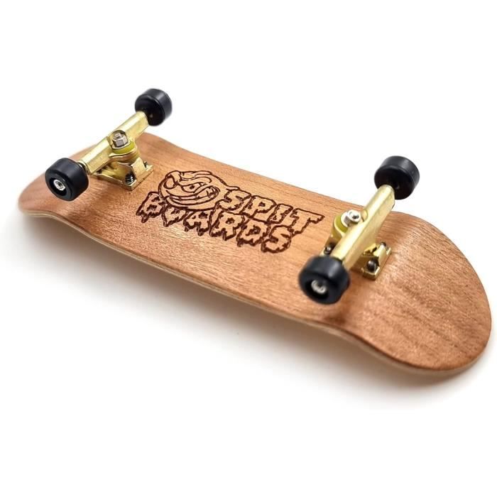 Planche à Roulettes Miniature En Bois Touche Brut 34mm – Complète Avec Trucks Et Roulements Street