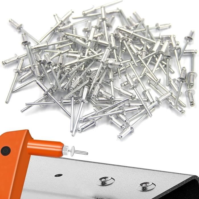 Lots Rivets Lot De 100 Rivets Aveugles En Aluminium, Rivets Aveugles 4,8, Rivets ...