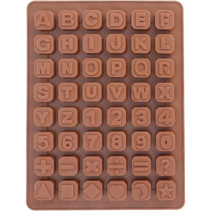 Moules Silicone Lettres Et Chiffres - 2 Pièces Pour Chocolat, Glaçons, Décoration Gâteaux - DIY Créatif Cuisine