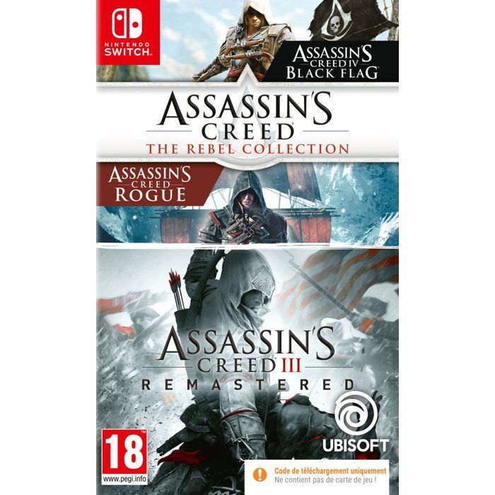 Compilation Assassin' Creed 3 + Liberation & Assassin' Creed Rebel Collection Code In A Box Switch - vue 2