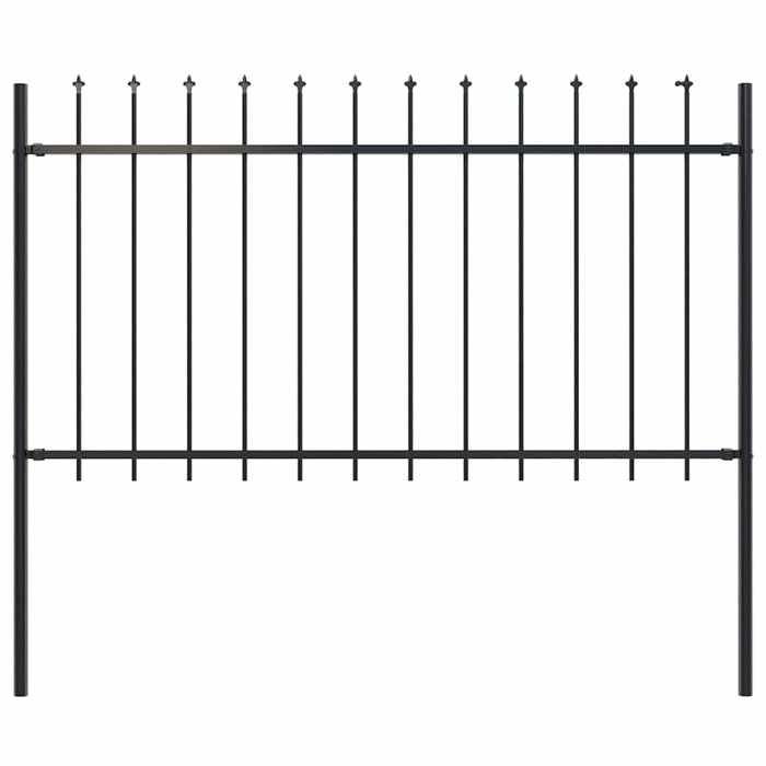 vidaXL Clôture de jardin avec dessus en lance