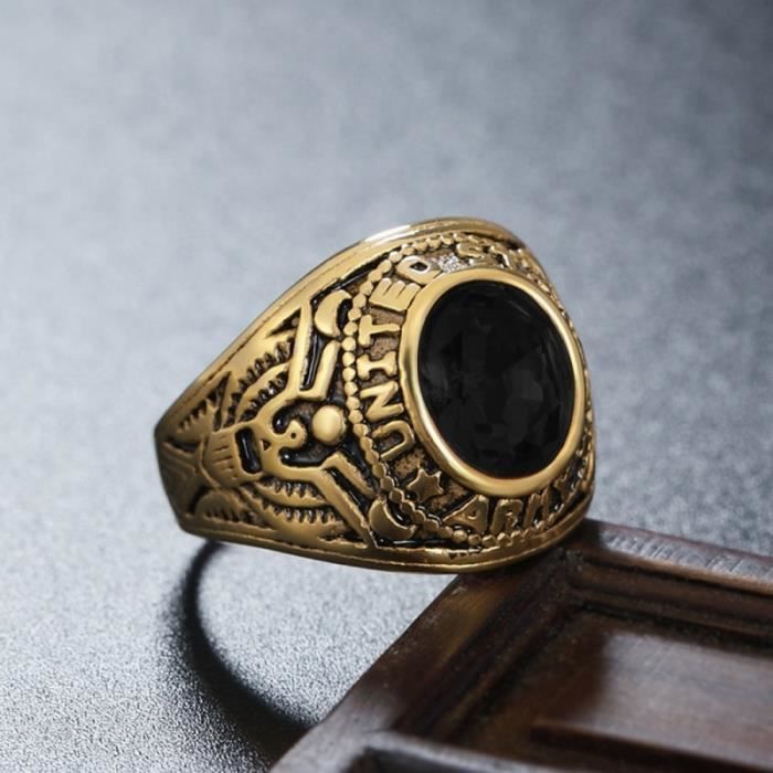 Bagues pour les hommes nous taille 10 diametre 19 9 mm perimetre 62 4 mm noir Retro ronde Gemstone sculpte soldat armee Achat Vente bague anneau Mixte Adulte Cdiscount