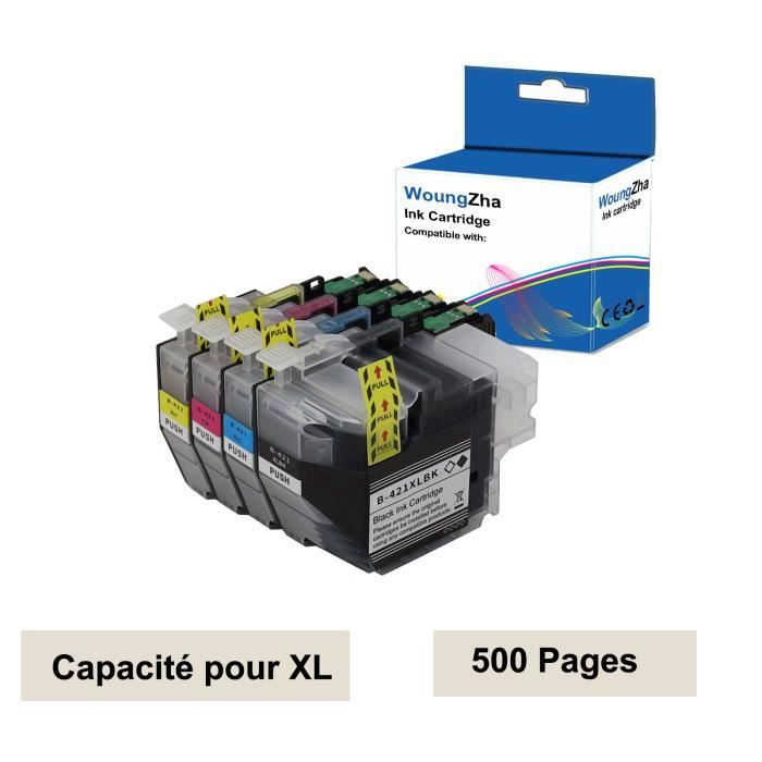 WOUNGZHA LC421 LC421XL Compatible Ink cartridges For Brother DCP-J1050DW  MFC-J1010DW DCP-J1140DW , High Capacity Cartridge - Cdiscount Informatique